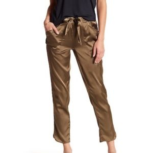 Forest Green Satin Pants